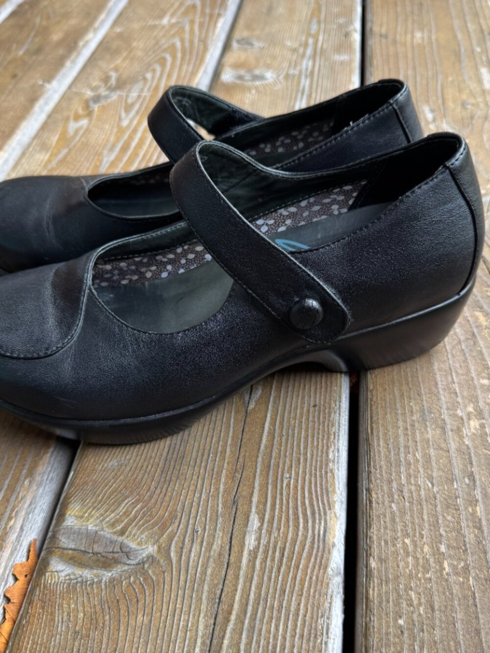Dansko Abby Black Leather Platform Mary Jane Comfort Shoes in Women's US 9/EU 39 - Picture 5 of 13